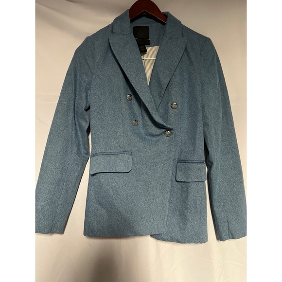 500 mason cinqcent Women's Blue Double-Breasted Blazer - Picture 1 of 5